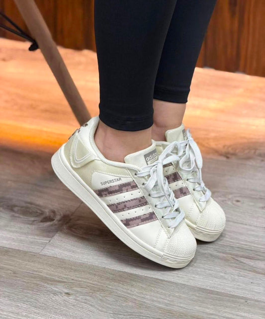 AD SUPERSTARS BEIGE ROSA