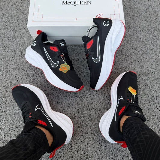 Nike Pegasustra Running (Negro-Rojo-Blanco)